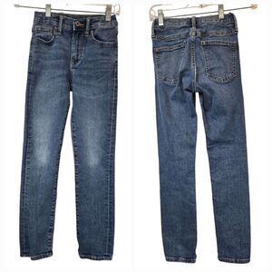 Old Navy Slim 360° Stretch Jeans Boys 10 Woodland Blue Denim Distressed Casual